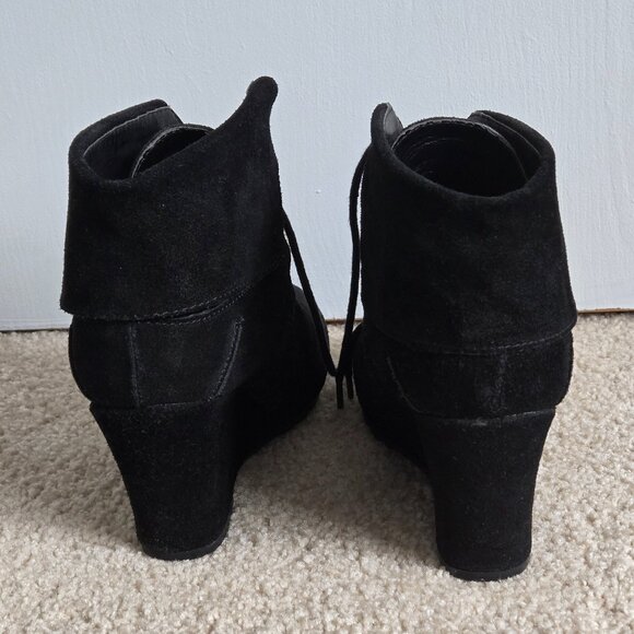 Wedge heel lace up ankle booties - Picture 8 of 12
